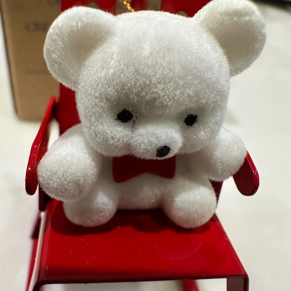 TEDDY BEAR COLLECTION ORNAMENT TEDDY IN ROCKER - Picture 10 of 16